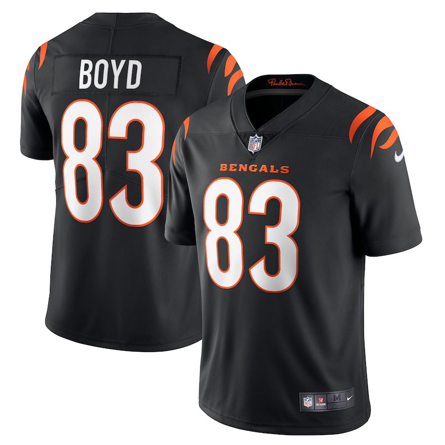 Men Cincinnati Bengals 83 Tyler Boyd Nike Black Vapor Limited NFL Jersey